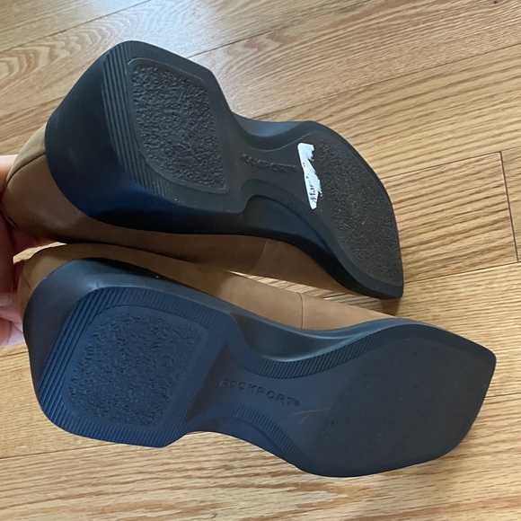 NWT Rockport Women's Leather Brown Square Toe Shoes - Picture 9 of 9